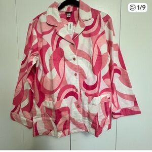 La SENZA Pink and White Swirl Pajama Set